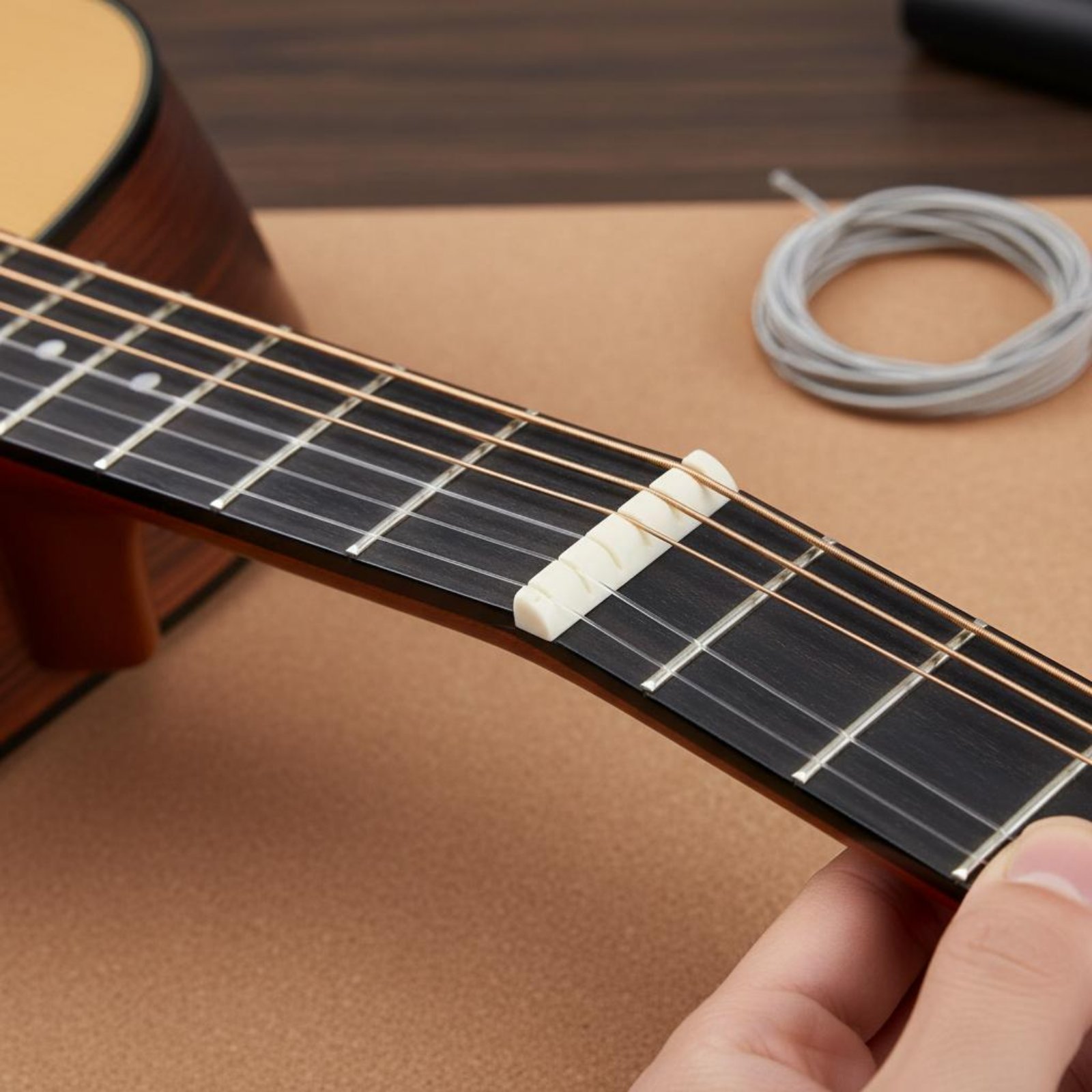 Musical Instruments Easy - 기타 너트 및 새들 세트는 루티어스를