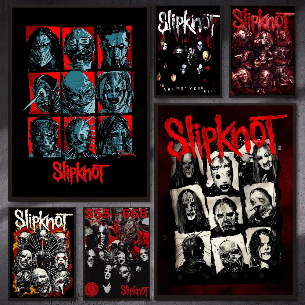 Musical Instrument Poster - 밴드 S-Slipknot 록 포스터 현대적인 미적