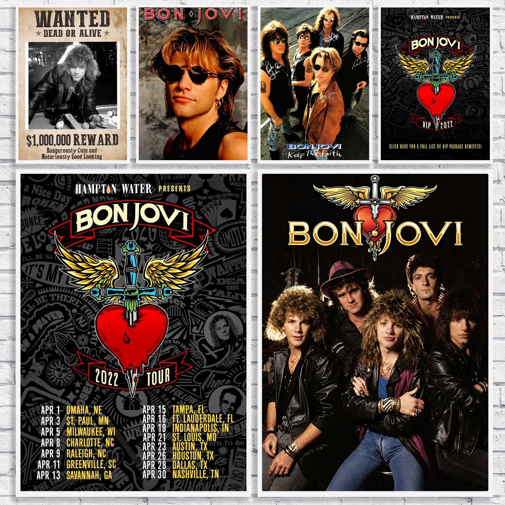 Musical Instrument Poster - 록 밴드 B-Bon Jovi 포스터 다용도