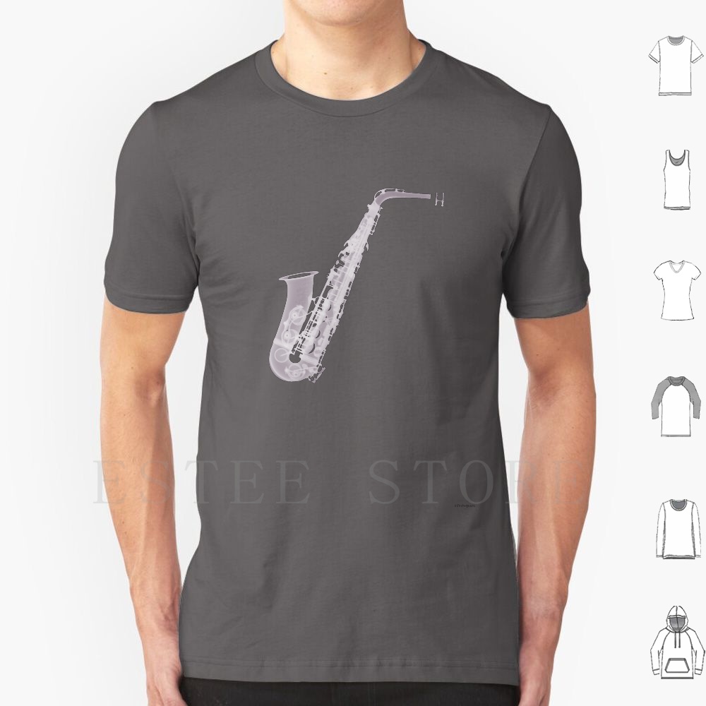 Musical Instrument Images - 색소폰-엑스레이 T 셔츠 DIY 빅 사이즈