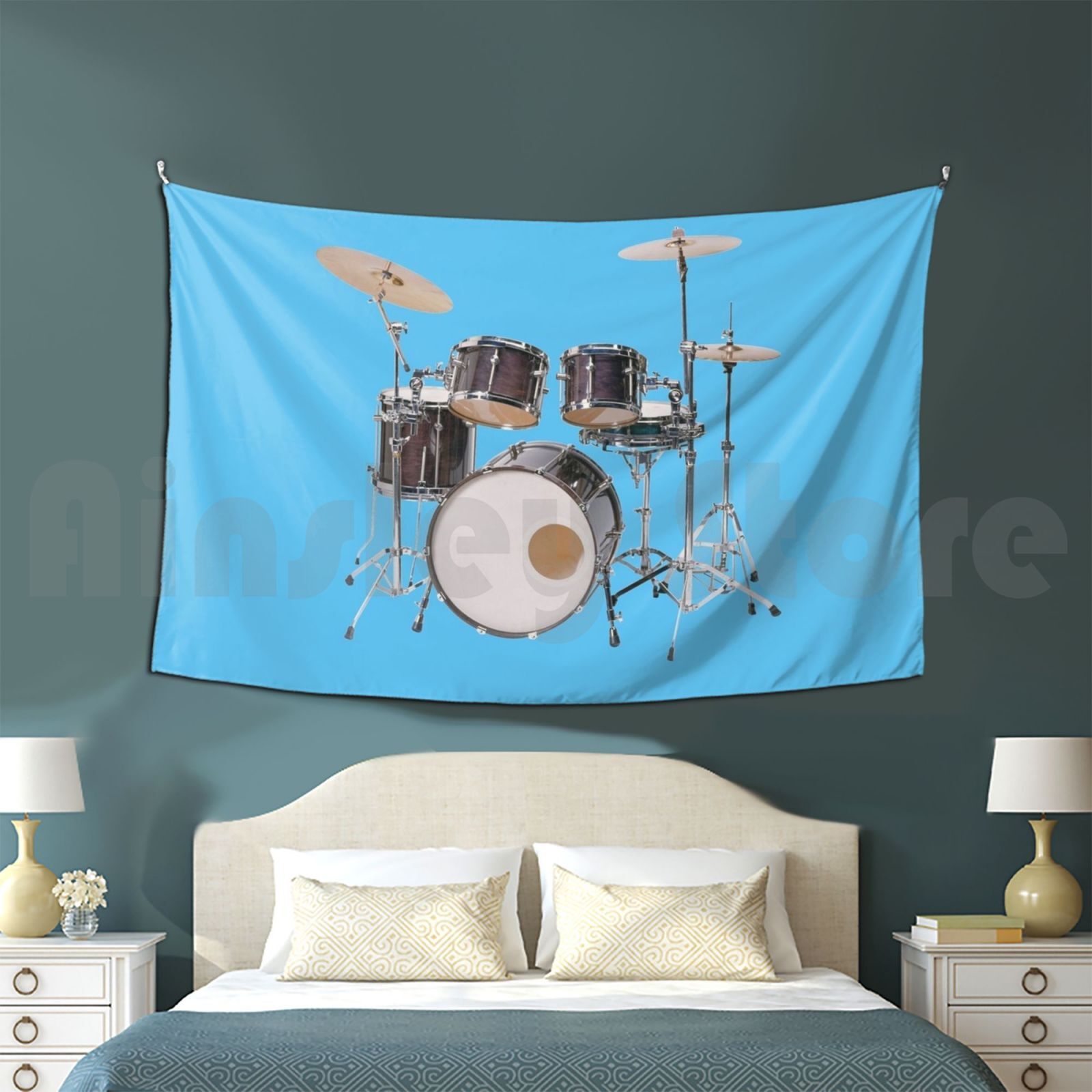 Musical Instrument Images - 드럼 일러스트 태피스트리 거실 침실 드럼