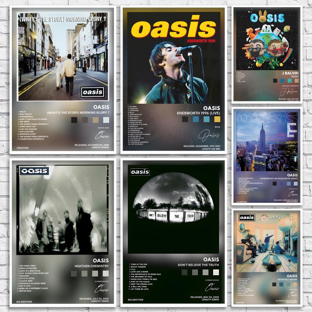 Musical Instrument Poster - 클래식 록 밴드 O-Oasis 앨범 포스터