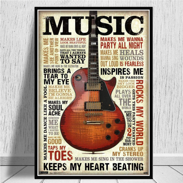 Musical Instrument Images - 캔버스 프린트 그림 월 아트 기타