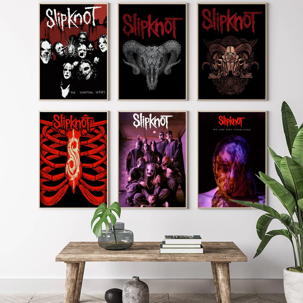 Musical Instrument Poster - 헤비메탈 록 S-SlipknotES 밴드 포스터 HD