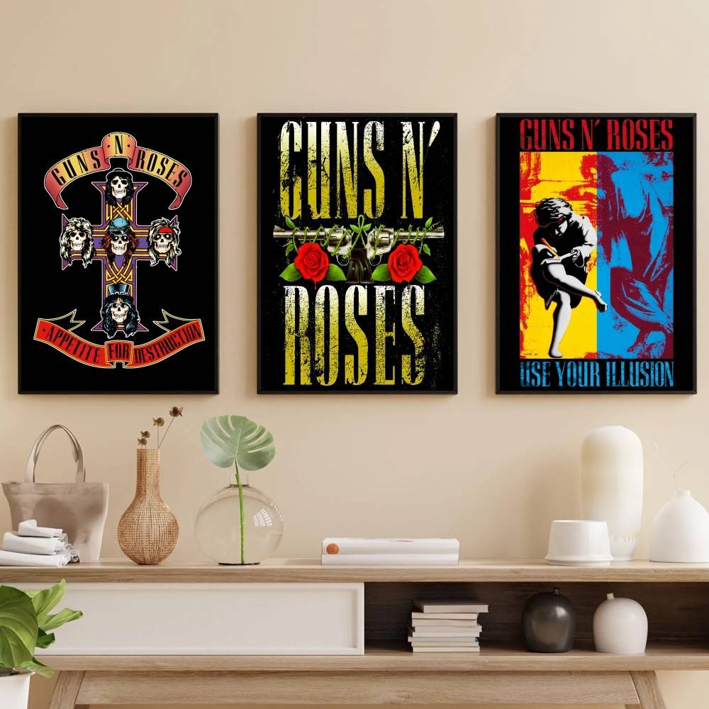 Musical Instrument Poster - G-Guns 록 밴드 N R-Roses 포스터