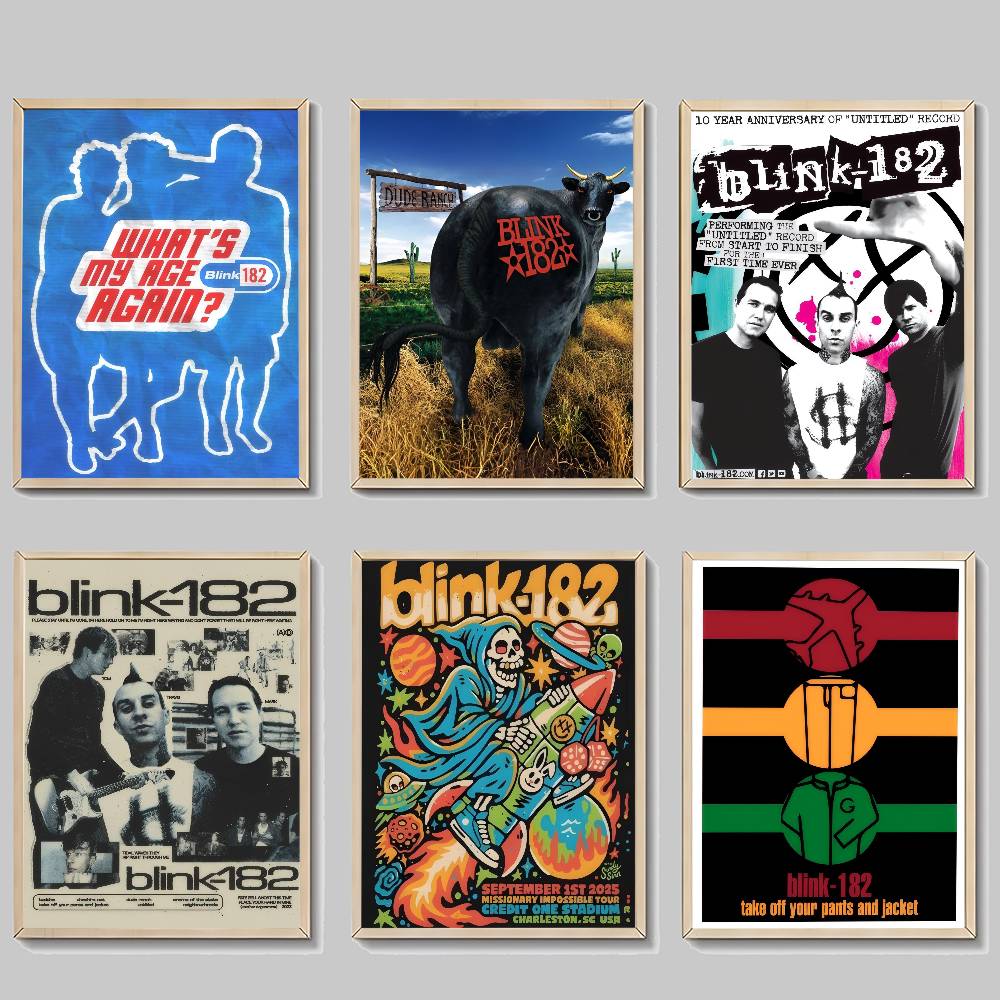 Musical Instrument Poster - B-Blink 182 록 밴드 클래식 영화