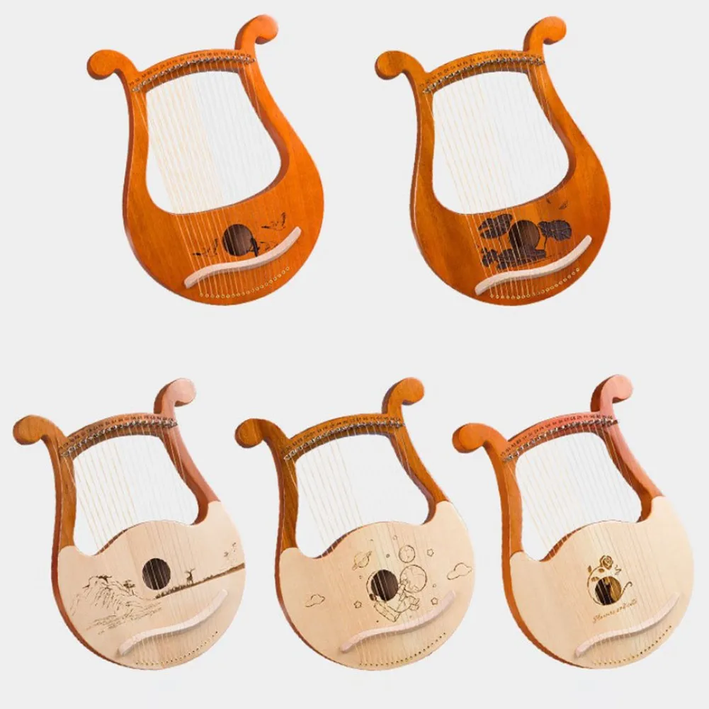Musical Instrument Lyre - 고품질 19줄 라이어 하프 마호가니 악기