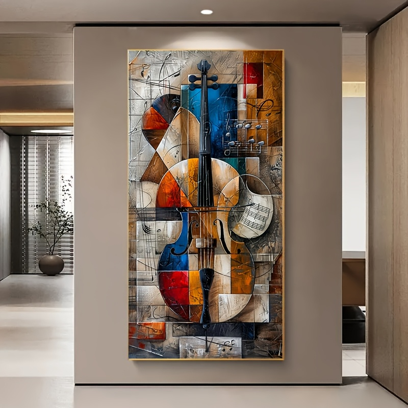 Musical Instrument Images - 현대 추상 첼로 포스터 인쇄 낙서