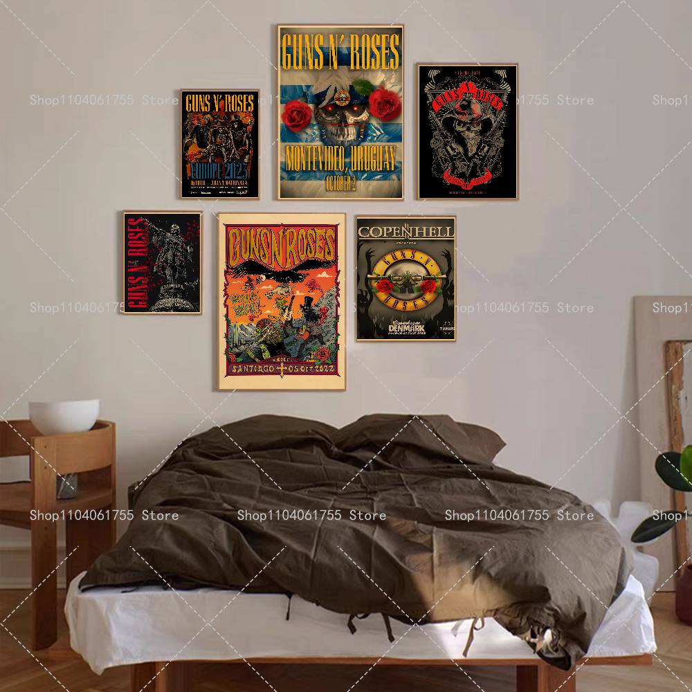 록 밴드 G-Guns n R-Roses 포스터 자체 접 - Musical Instrument Poster 리뷰 및 가격