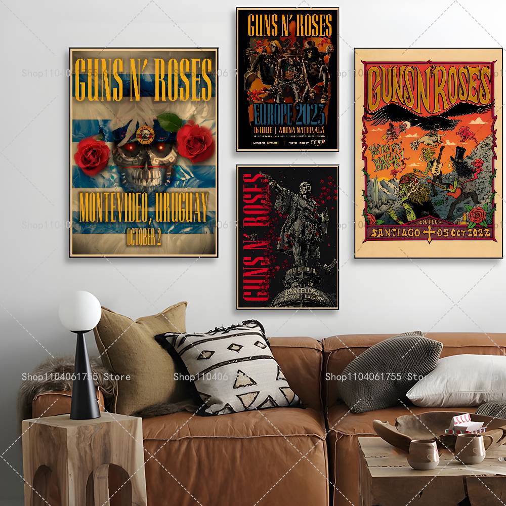 록 밴드 G-Guns n R-Roses 포스터 자체 접 - Musical Instrument Poster 리뷰 및 가격