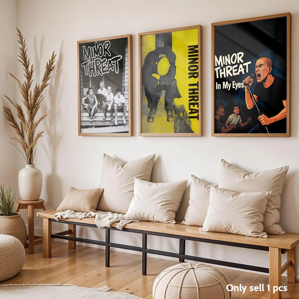 록 밴드 M-Minor Threat 포스터 침실 및 거 - Musical Instrument Poster 리뷰 및 가격