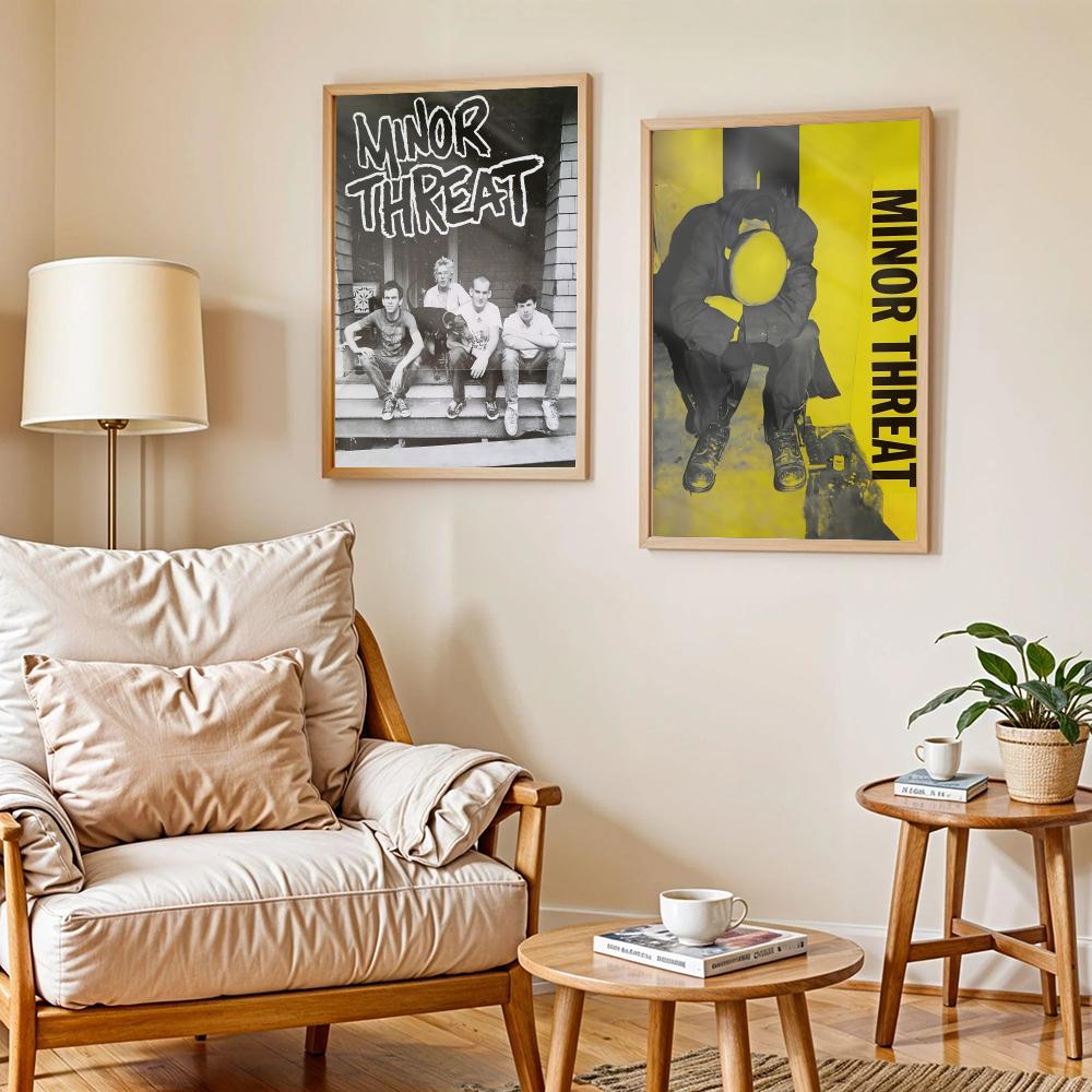 록 밴드 M-Minor Threat 포스터 침실 및 거 - Musical Instrument Poster 리뷰 및 가격