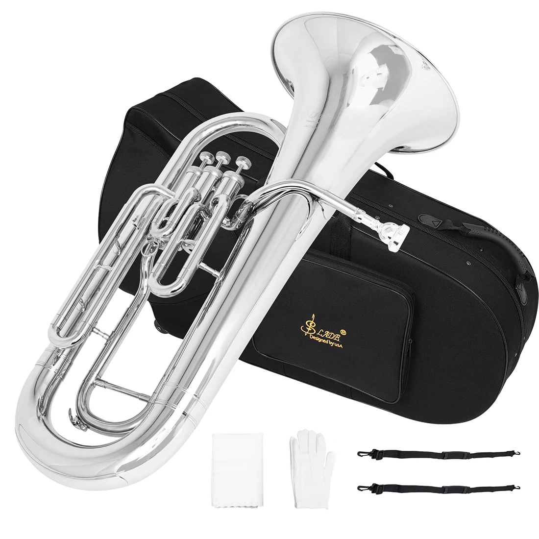 슬레이드 Bb 플랫 유포니움 3키 수직형 전문가용 금관 - Musical Instrument Euphonium 리뷰 및 가격