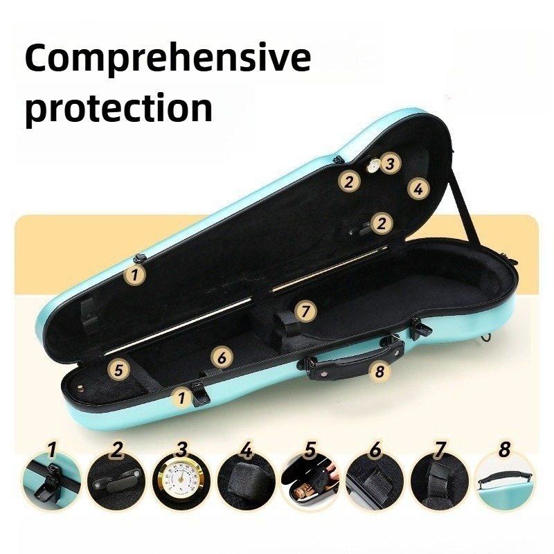 탄소 섬유 바이올린 케이스 안티 드롭 충돌 방지 보호  - Musical Instrument Bag 리뷰 및 가격