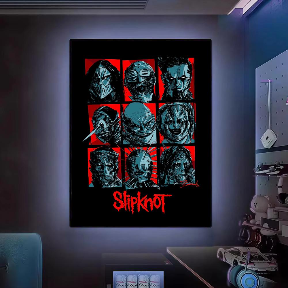 밴드 S-Slipknot 록 포스터 현대적인 미적 포스 - Musical Instrument Poster 리뷰 및 가격