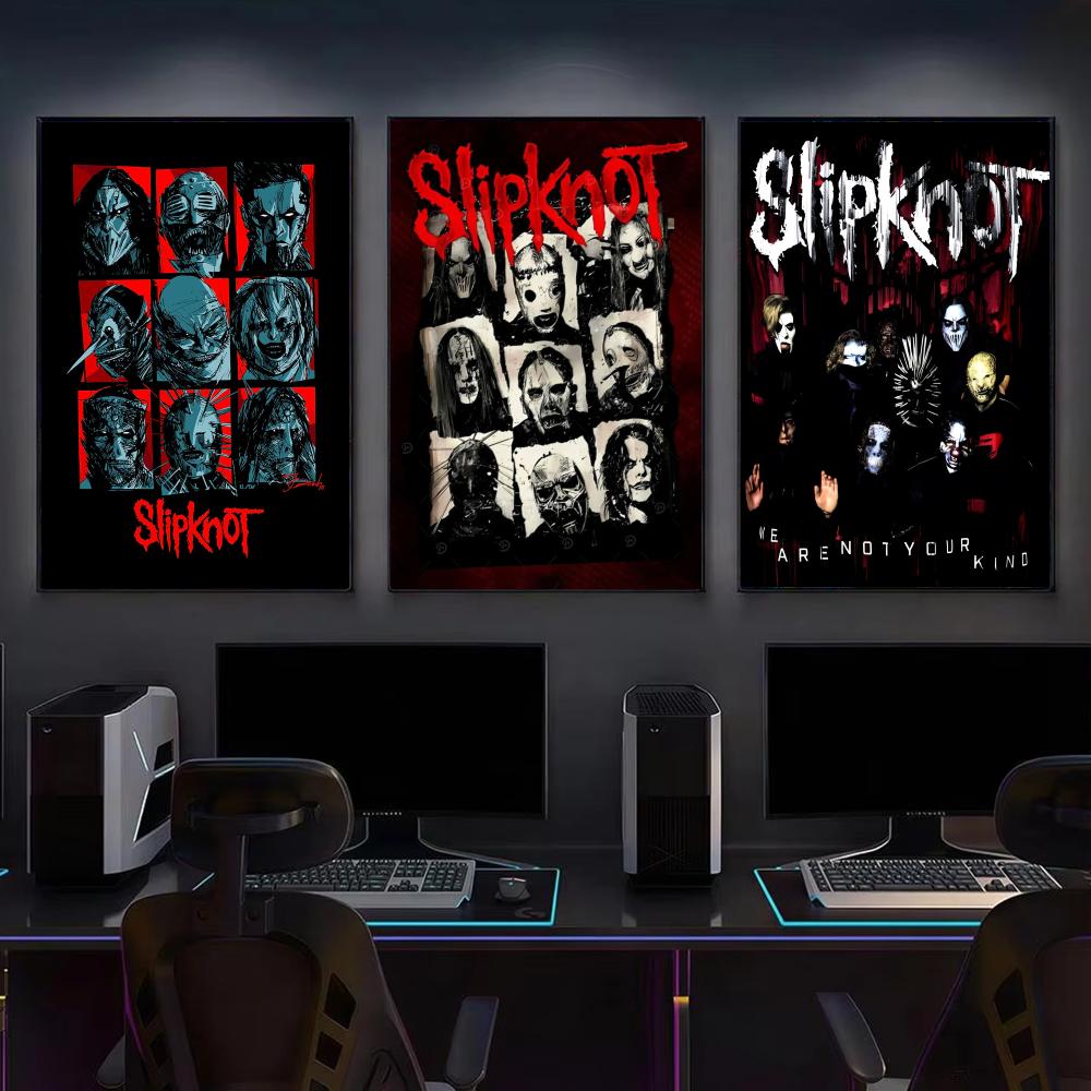 밴드 S-Slipknot 록 포스터 현대적인 미적 포스 - Musical Instrument Poster 리뷰 및 가격