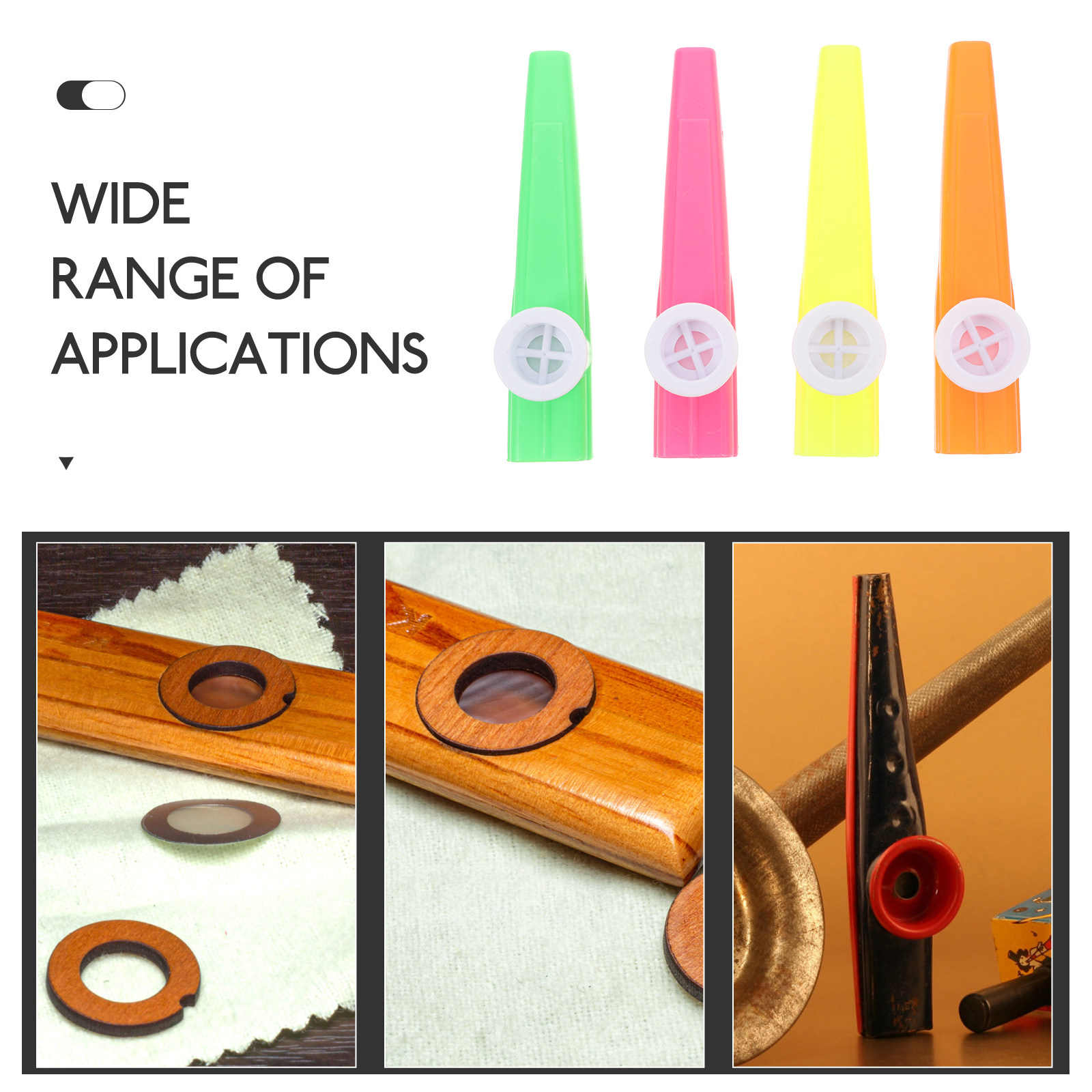 24Pcs 플라스틱 카조 다양한 색상 어린이를위한 경량 - Musical Instruments Easy 리뷰 및 가격