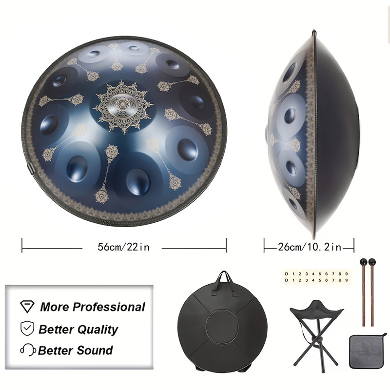 10음계 핸드팬 드럼 22인치 각인 패턴 핸드 팬 드럼 - Musical Instrument Mallet 리뷰 및 가격