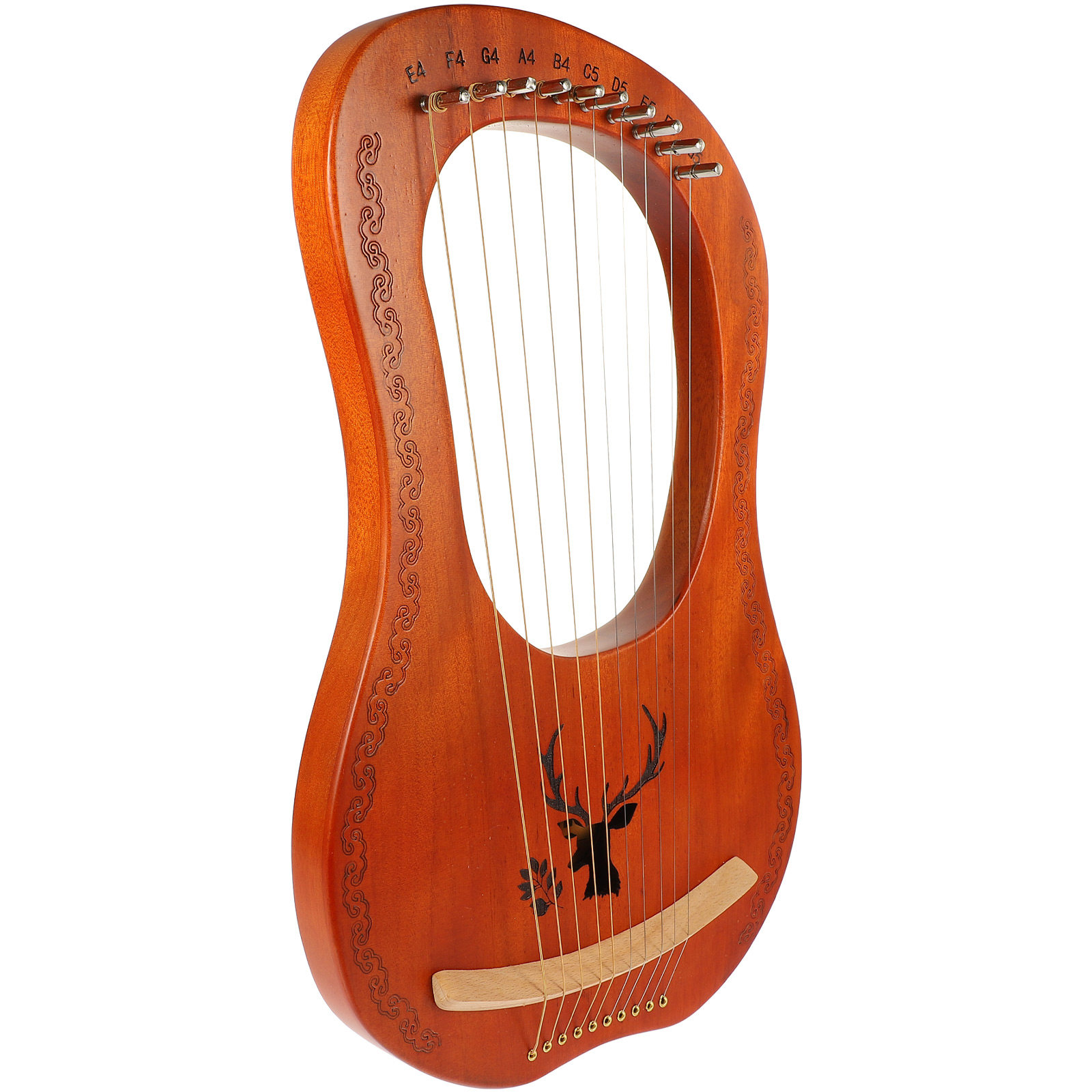 1 세트 10 현 리어 하프 나무로 만든 섬세한 악기  - Musical Instrument Lyre 리뷰 및 가격