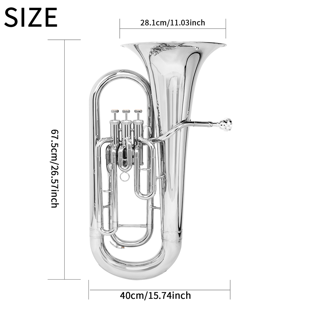 슬레이드 B 플랫 유포늄 3키 수직 키 유포늄 세트 전 - Musical Instrument Euphonium 리뷰 및 가격