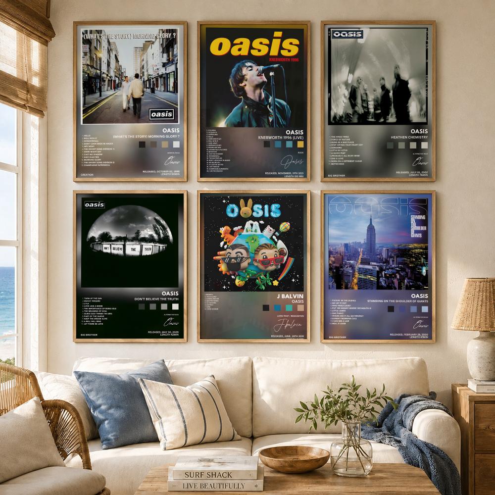 클래식 록 밴드 O-Oasis 앨범 포스터 다용도 HD - Musical Instrument Poster 리뷰 및 가격