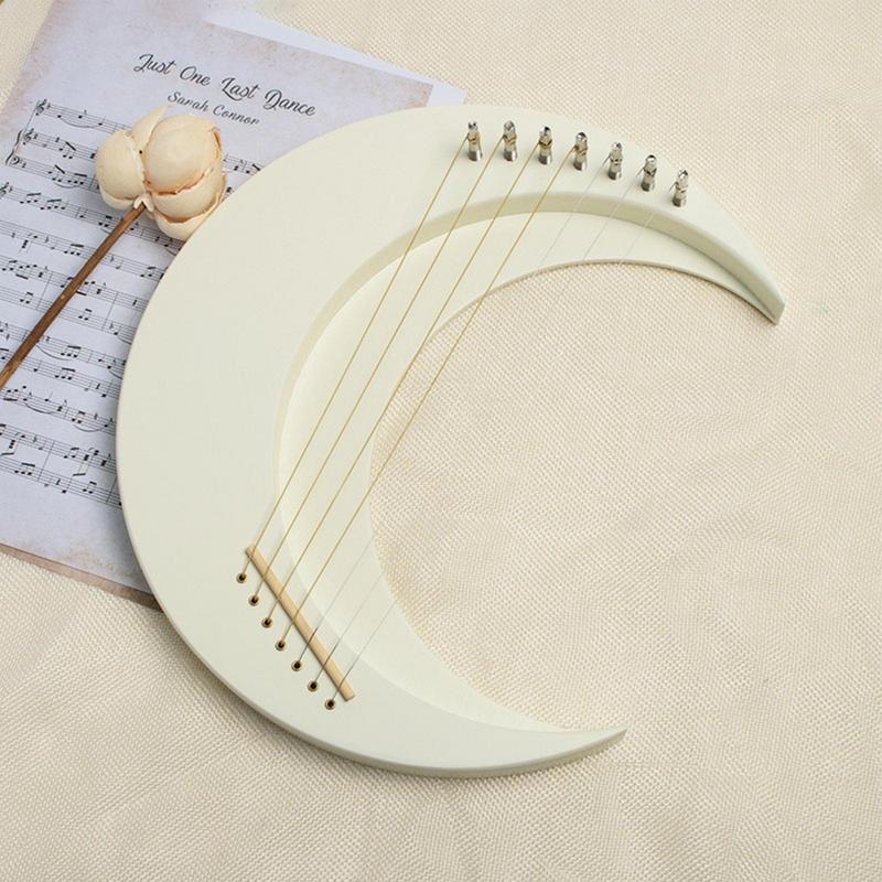 거문고 하프 악기 나무 달 거문고 하프 7 현 거문고  - Musical Instrument Lyre 리뷰 및 가격