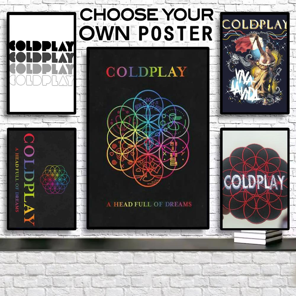 대체 록 음악 C-Coldplay 밴드 로고 포스터 아 - Musical Instrument Poster 리뷰 및 가격