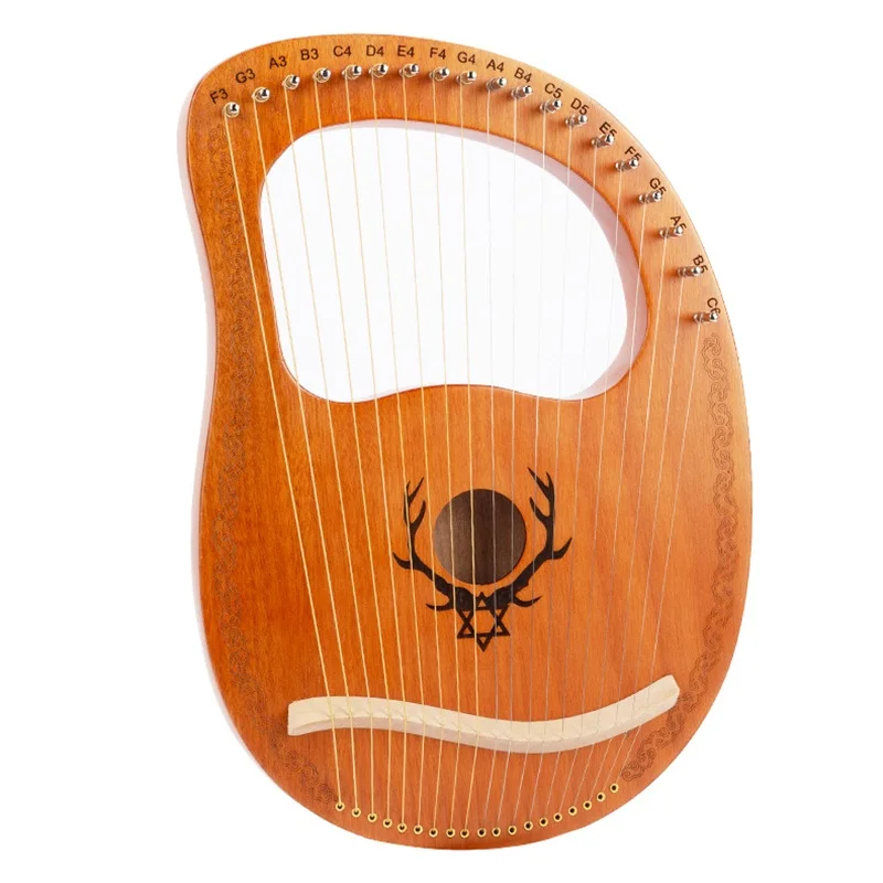 19 현 거문고 하프 마호가니 우드 하프 피아노 현악기 - Musical Instrument Lyre 리뷰 및 가격