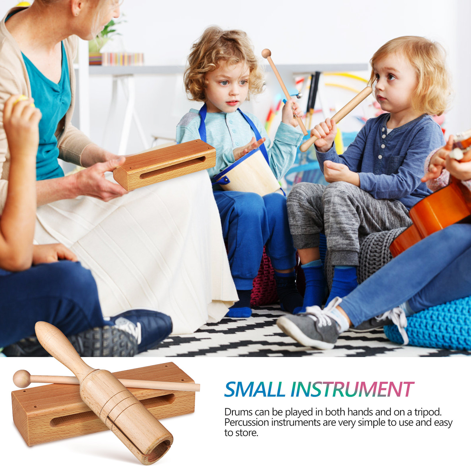 2세트 나무 타악기 세트 어린이 음악 교육용 말렛이 포 - Musical Instrument Mallet 리뷰 및 가격