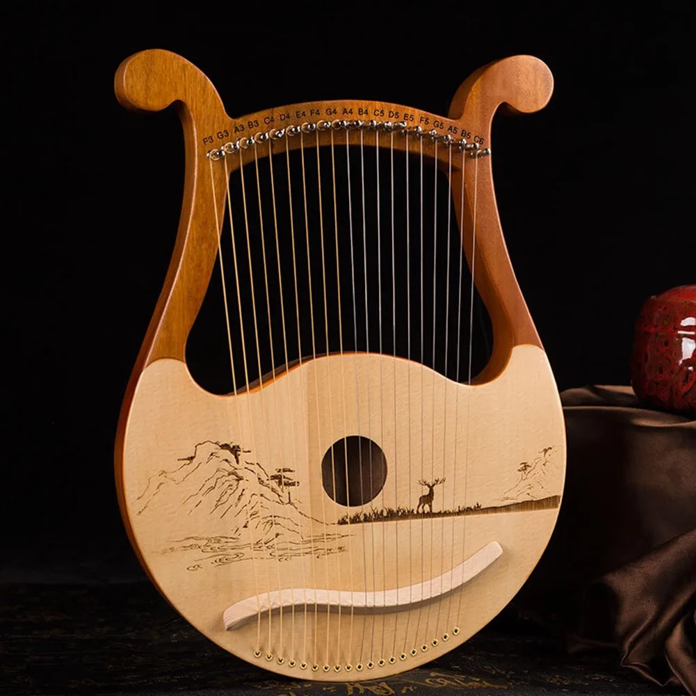고품질 19줄 라이어 하프 마호가니 악기 여분의 줄과  - Musical Instrument Lyre 리뷰 및 가격