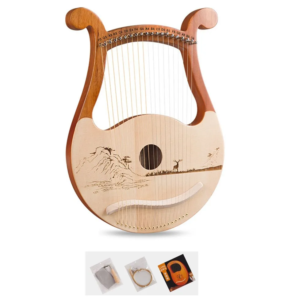 고품질 19줄 라이어 하프 마호가니 악기 여분의 줄과  - Musical Instrument Lyre 리뷰 및 가격